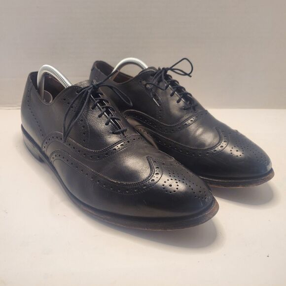 Allen Edmonds Chester Wingtip Oxford Men’s 10.5D Black Leather Dress Shoes 31185 main image 8